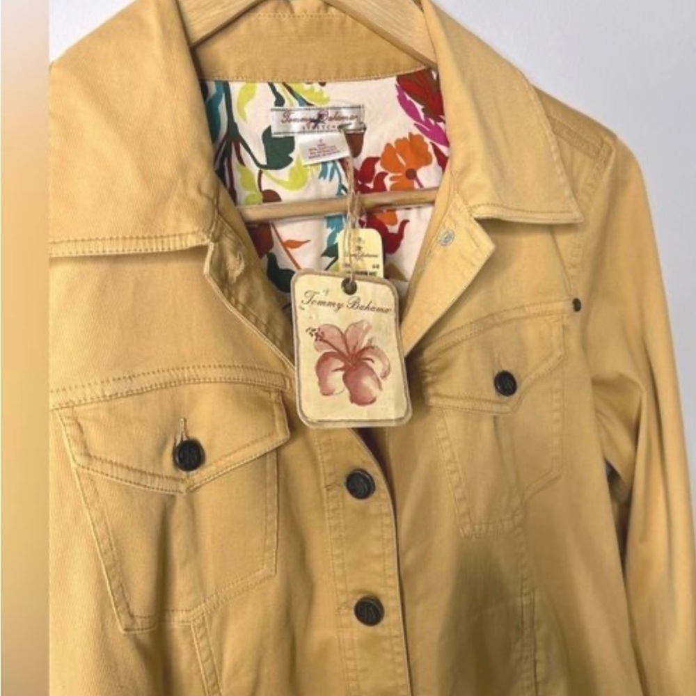 Tommy Bahama Laguna Beachford Button Front Women’s Mustard Jacket - Picture 4 of 13